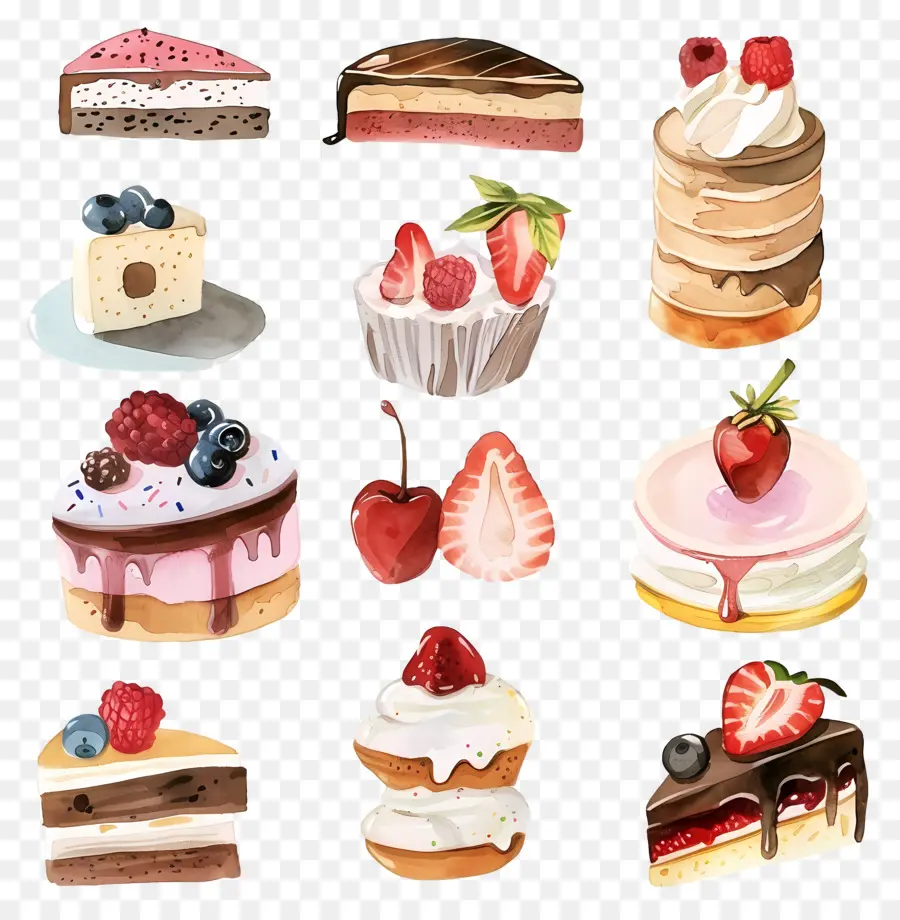 Desserts，Desserts Assortis PNG