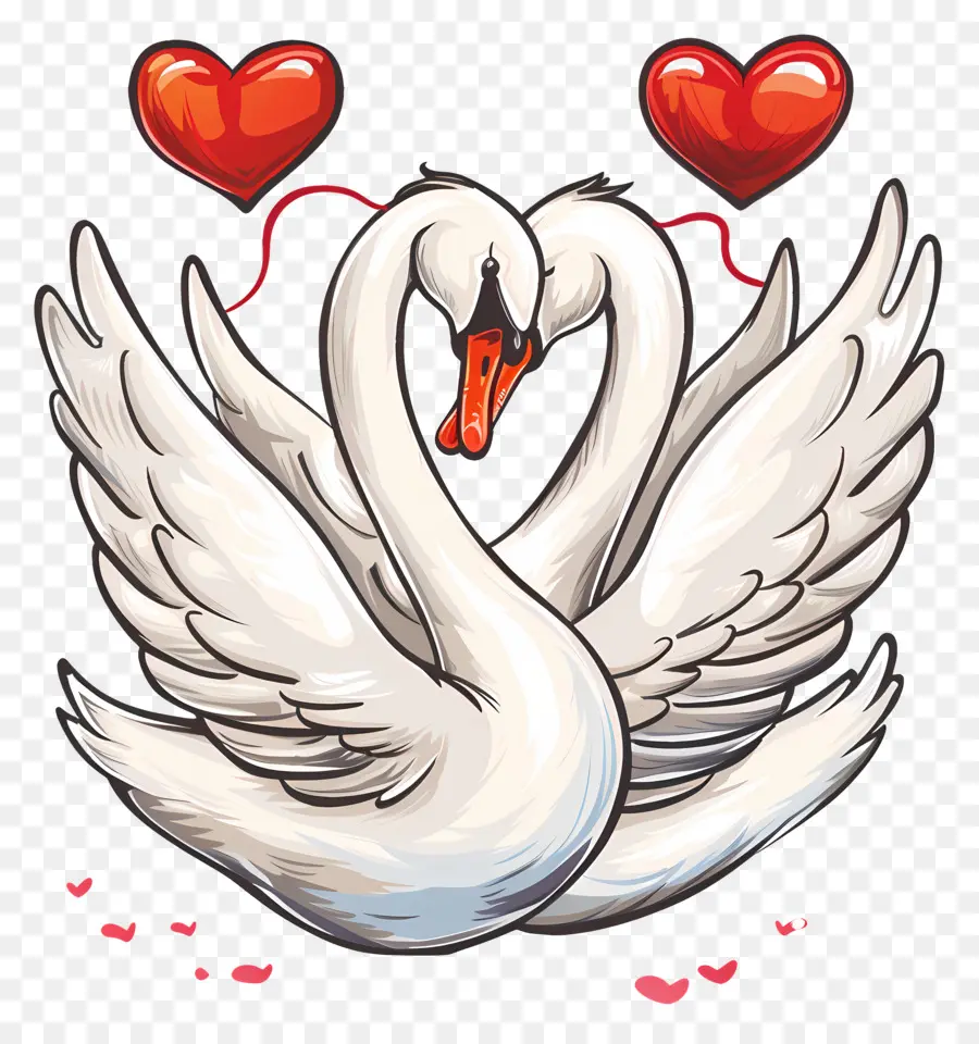 Cygne，Coeur PNG