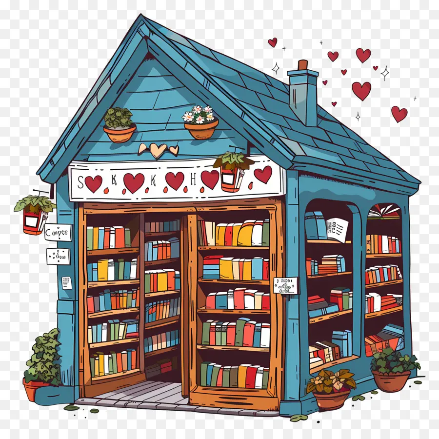 Librairie，Petite Maison Bleue PNG