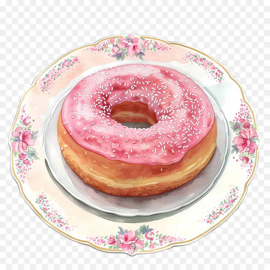 Beignet，Beignet Glacé Rose PNG