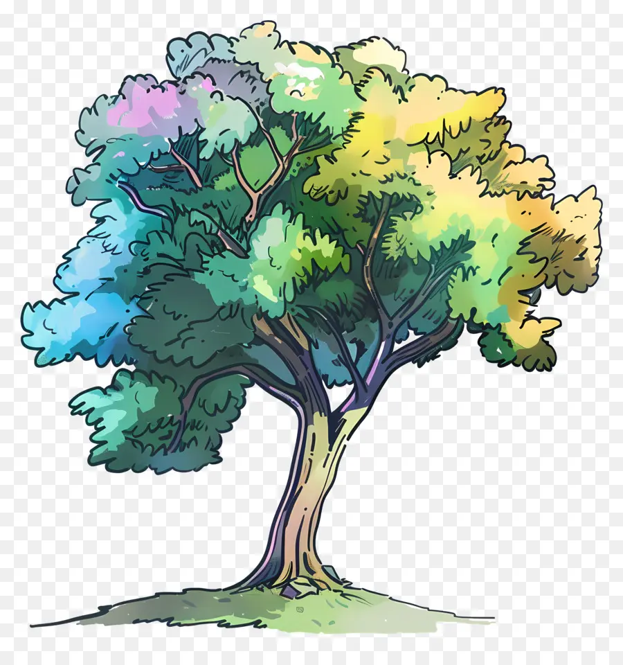 Arbre Du Parc，Arbre Coloré PNG