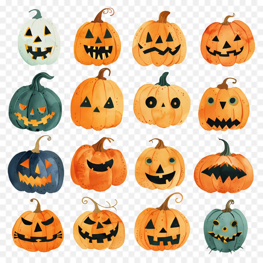 Jack O Lanterns，Citrouilles D'halloween PNG