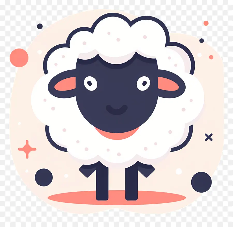 Les Moutons De Dessin Animé，Mouton Noir PNG