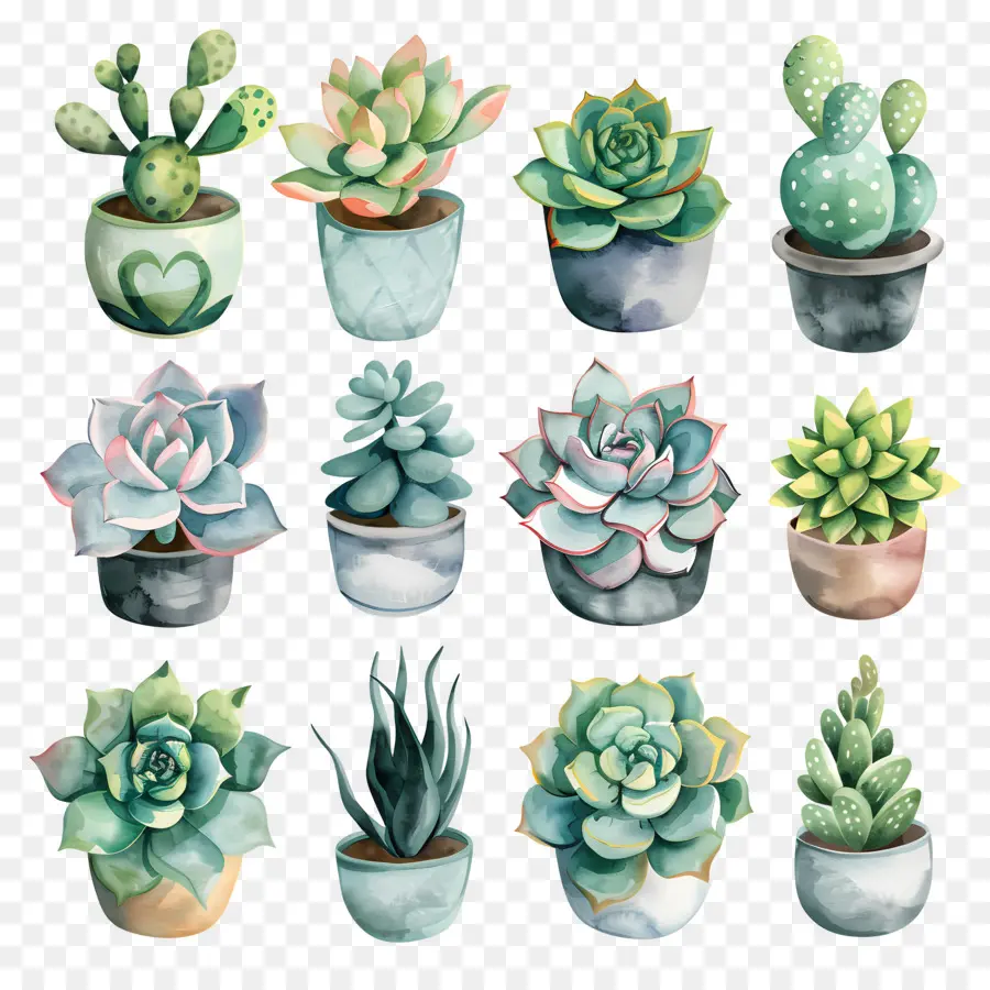 Plantes Succulentes，Plantes Succulentes Vertes PNG