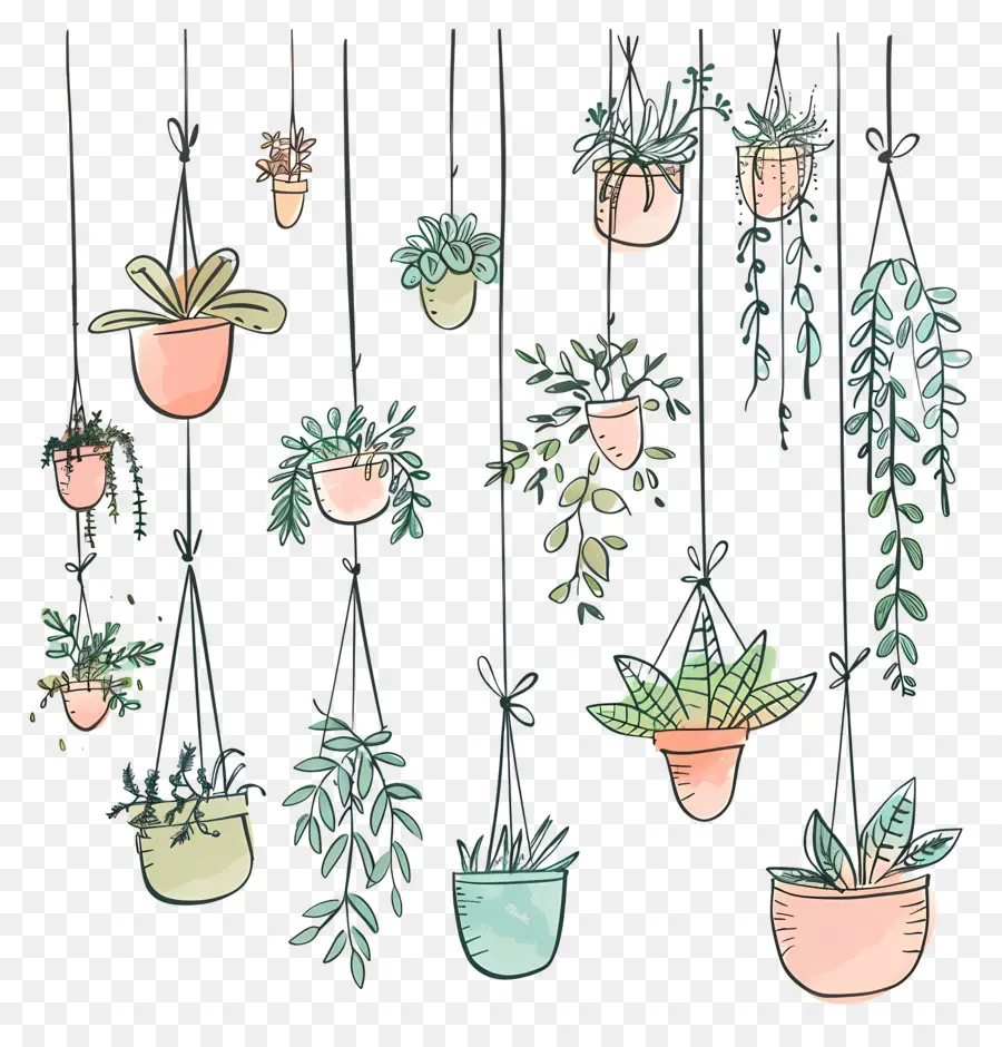 Plantes D'intérieur Suspendues，Plantes Suspendues PNG