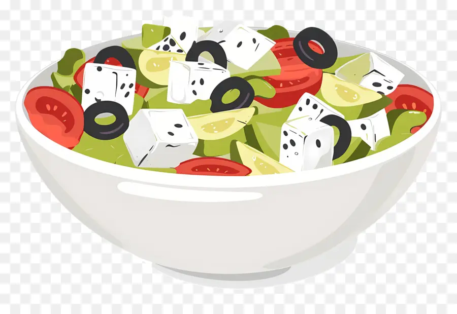 Salade Grecque，Fromage Feta PNG