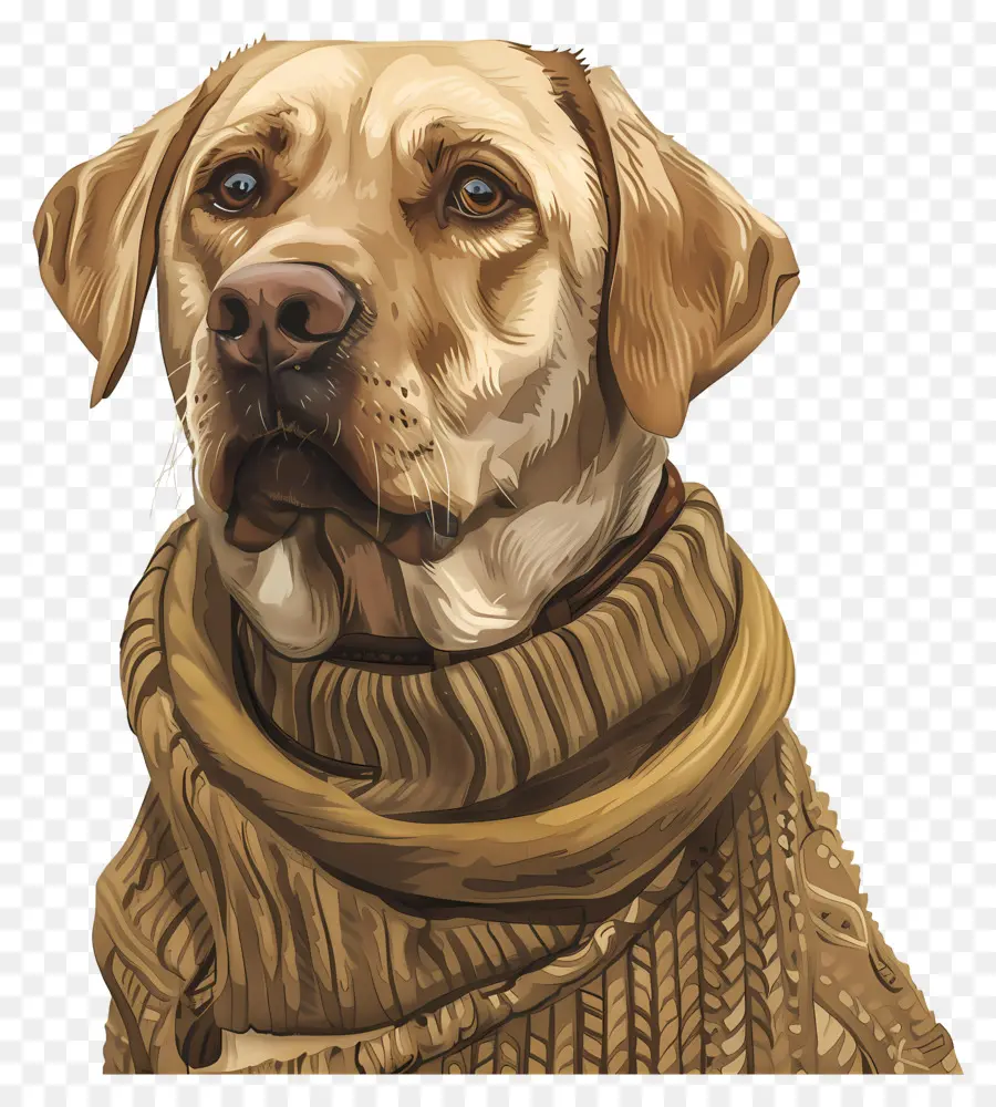 Labrador En Pull，Chien PNG