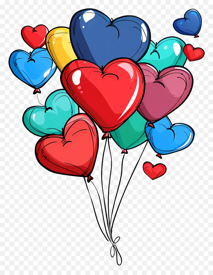 Ballons，Heartshaped Ballons PNG