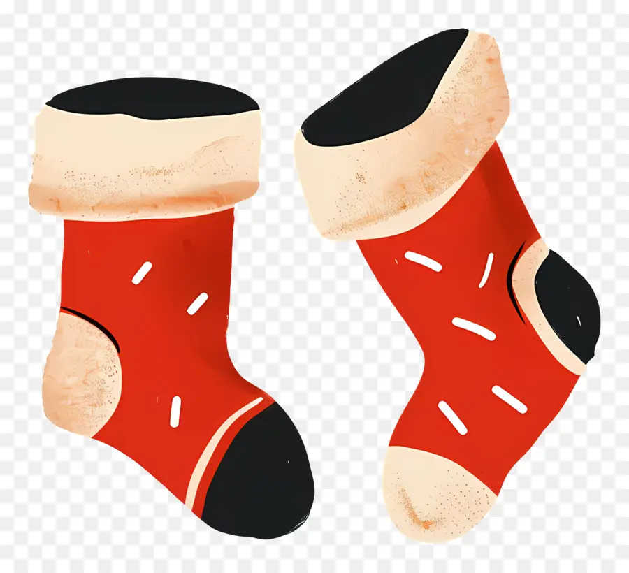 Souliers De Noël，Bas De Noël Rouges PNG