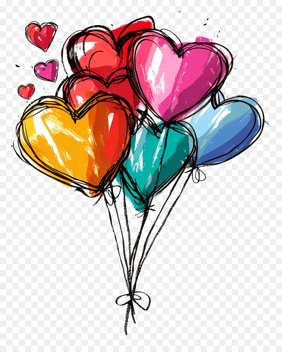 Ballons，Heartshaped Ballons PNG