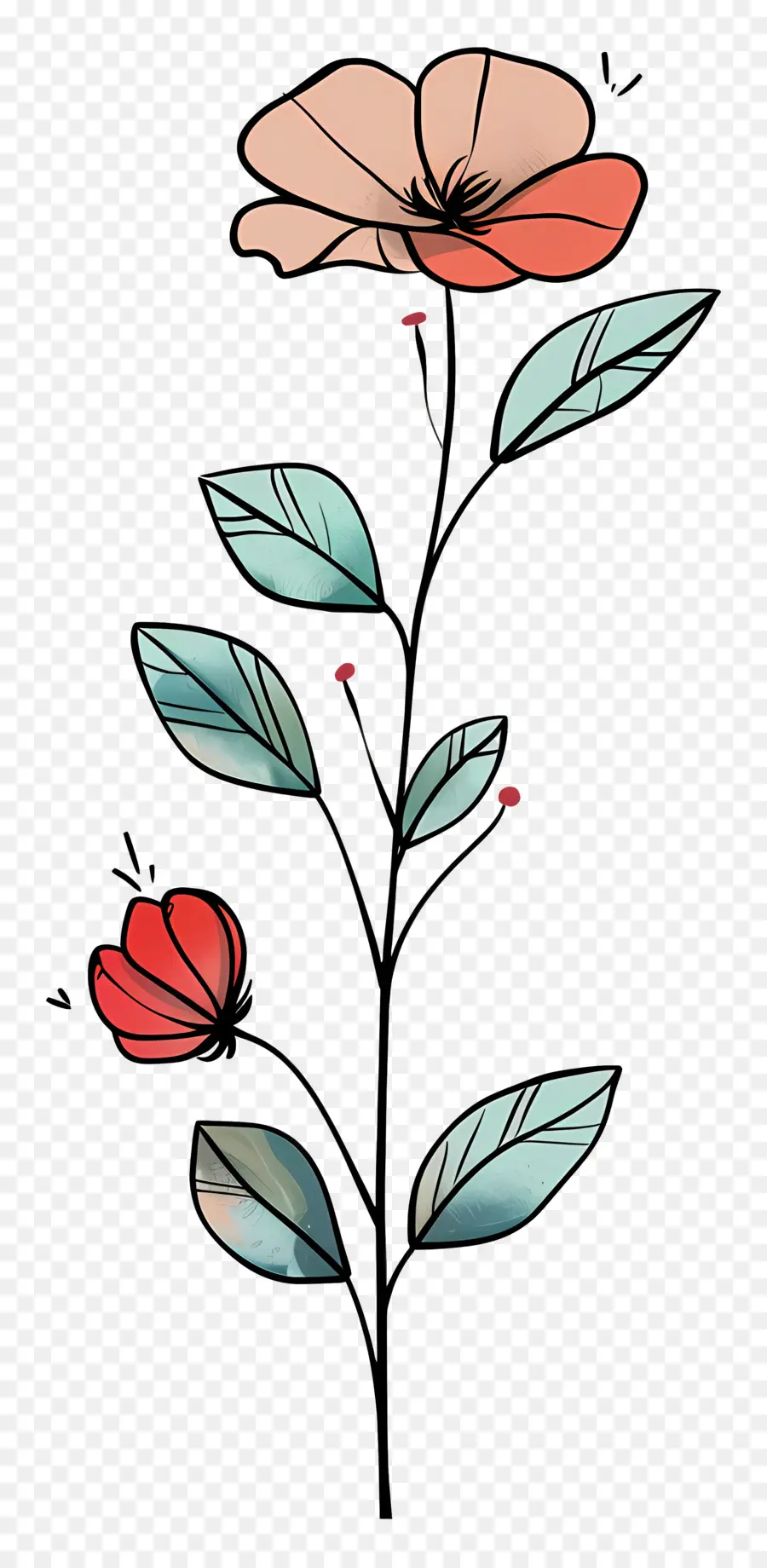 Tige De Fleur，Plante PNG