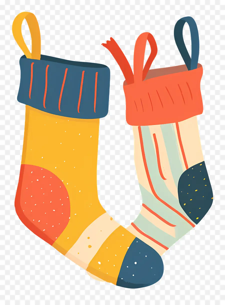 Souliers De Noël，Chaussettes Colorées PNG