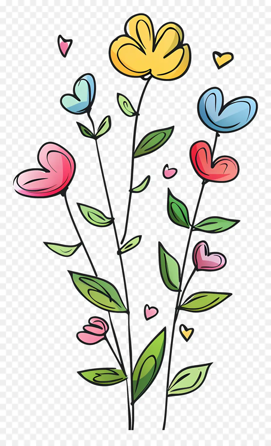 Tige De Fleur，Bouquet De Fleurs PNG