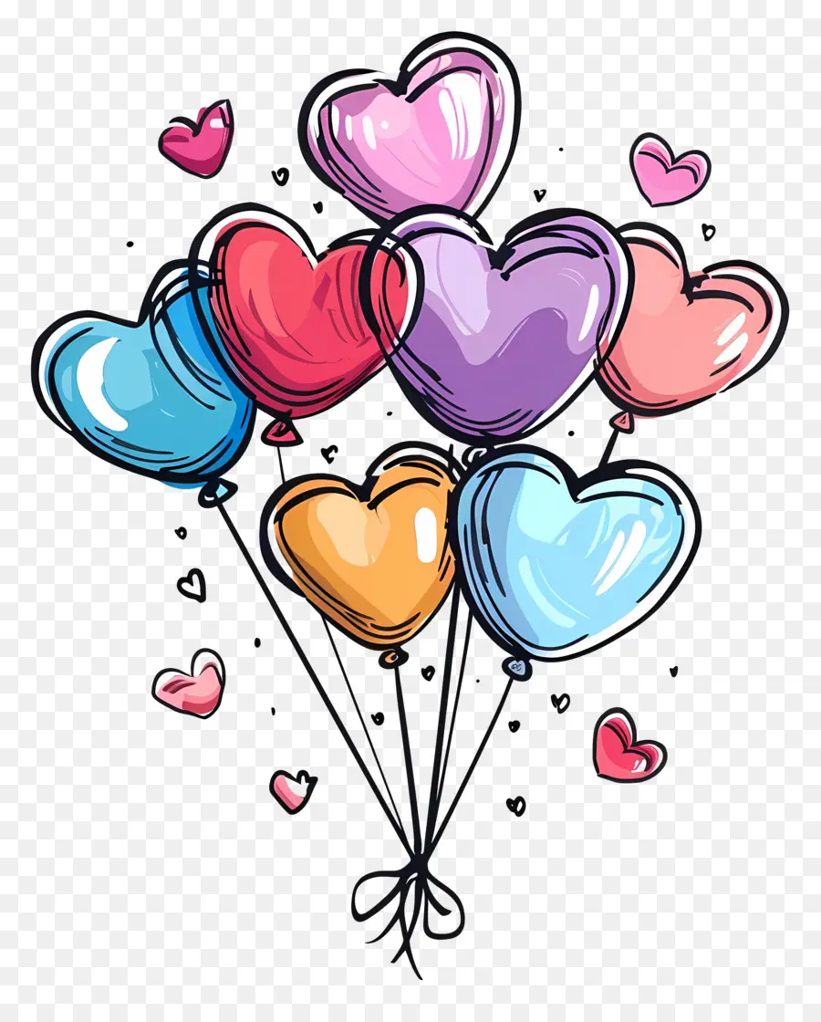 Ballons，Heartshaped Ballons PNG