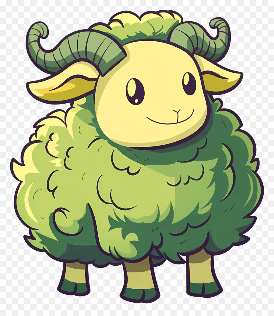 Les Moutons De Dessin Animé，Animal Avec De Grandes Cornes PNG