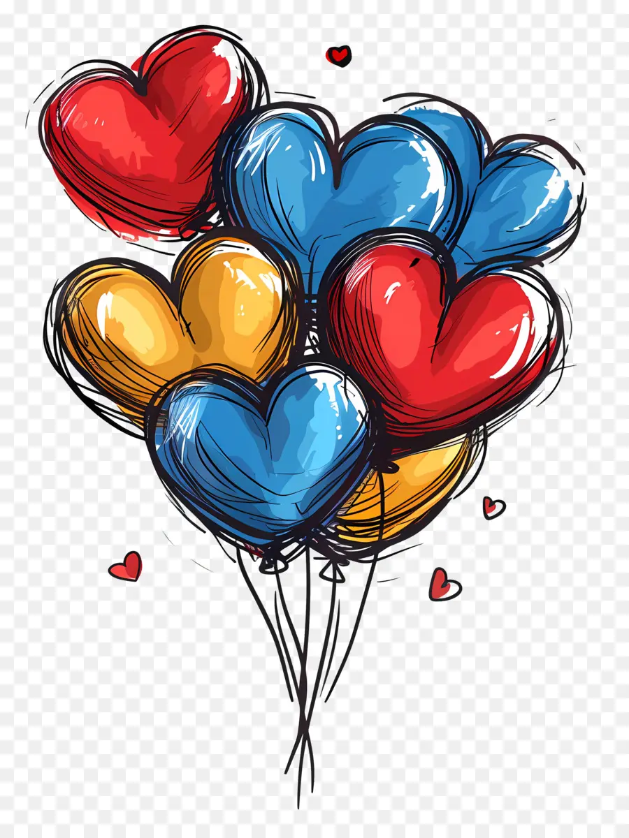 Ballons，Cœur De Ballons PNG