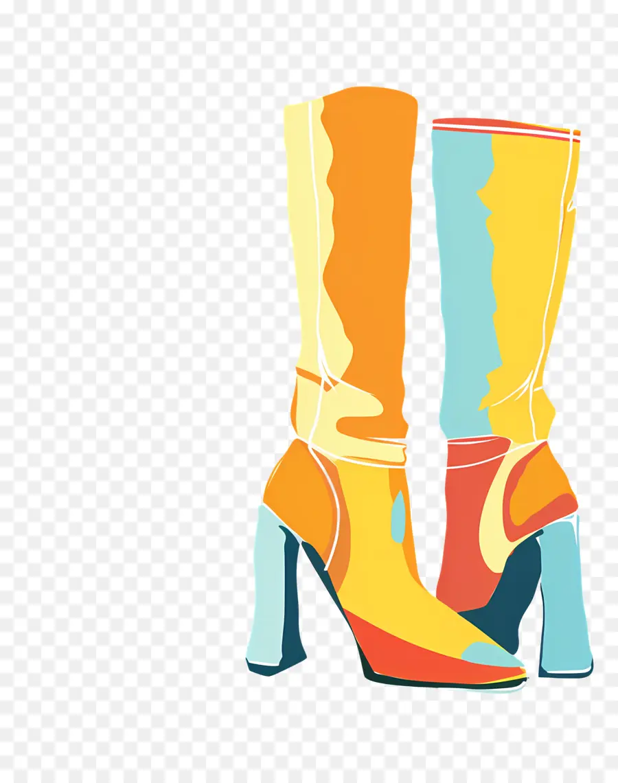 La Mode Des Bottes，Coloré Bottes PNG