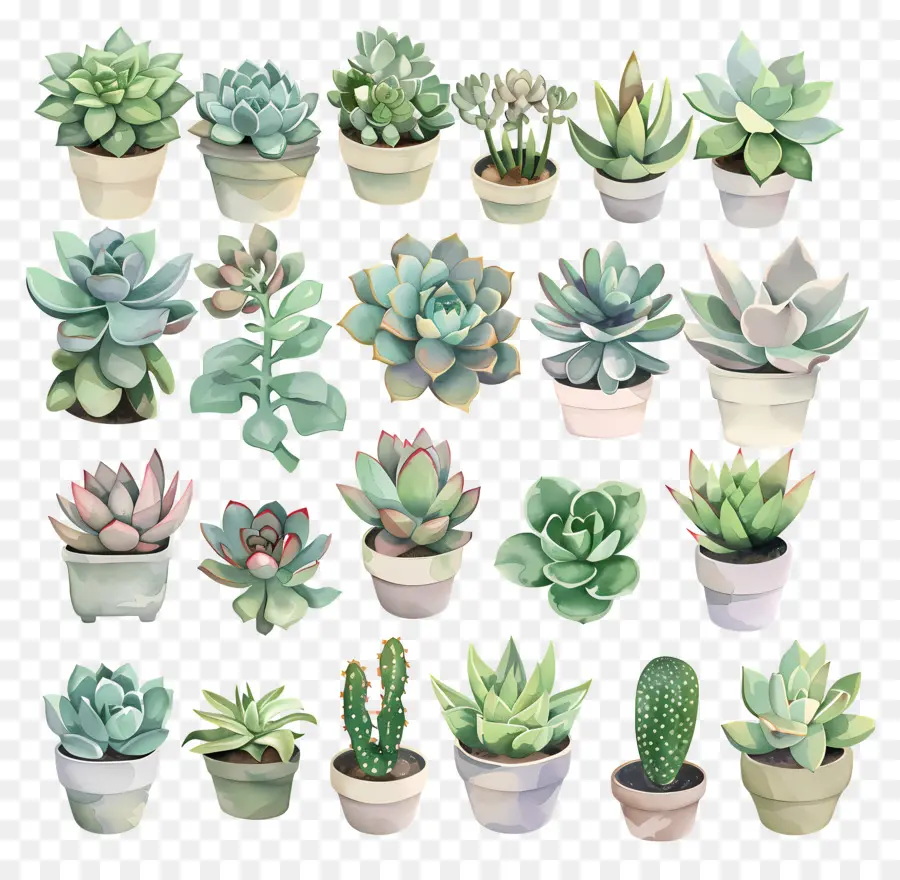 Plantes Succulentes，Plantes Succulentes Vertes PNG