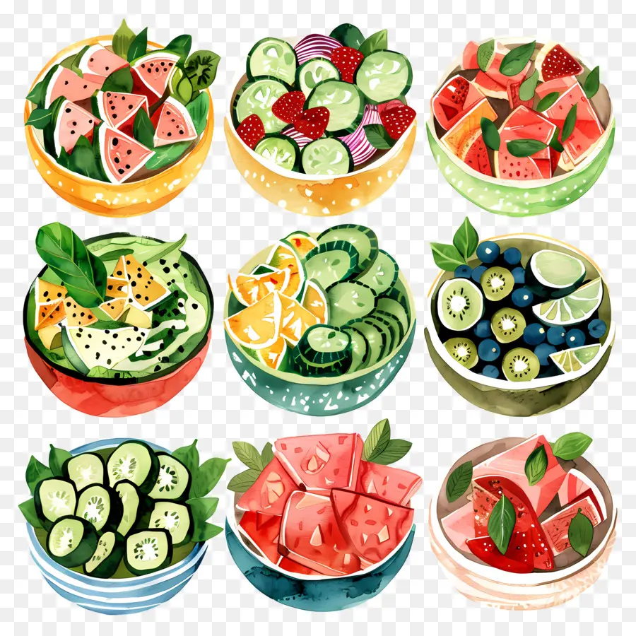 Salades，La Pastèque PNG