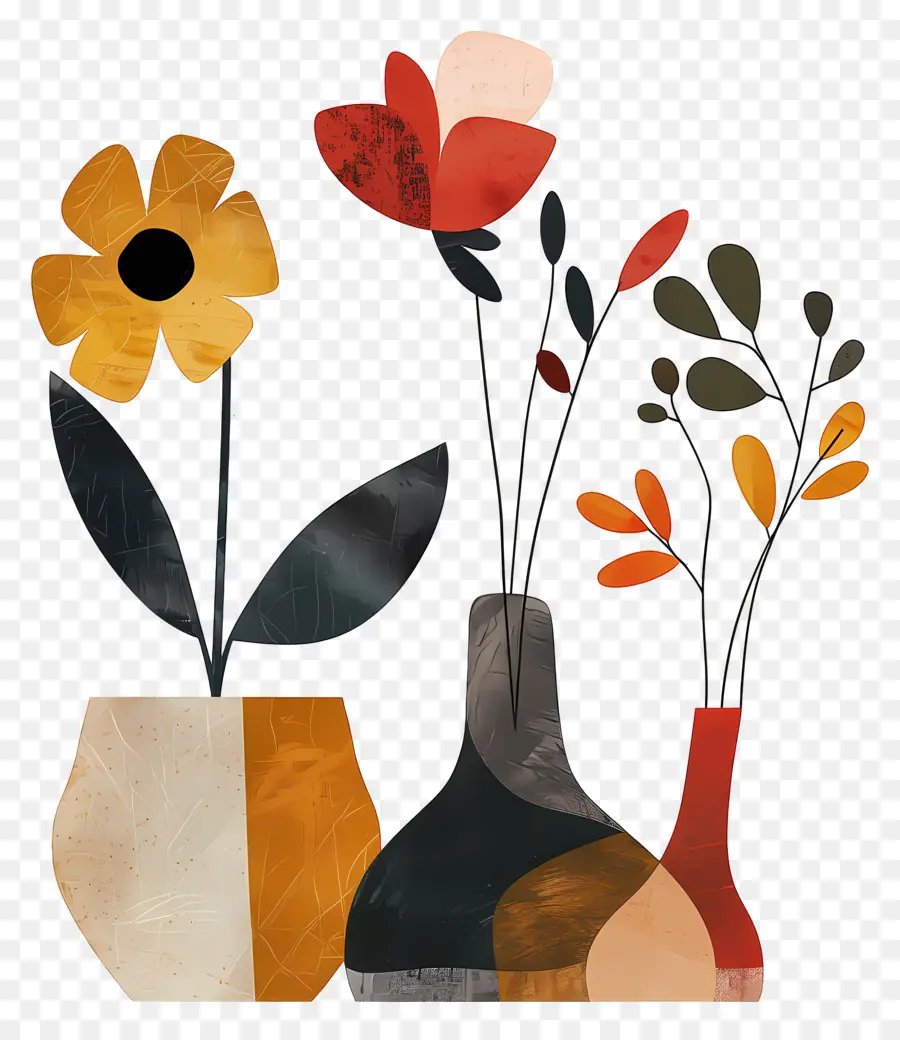 Fleurs Dans Un Vase，Vases à Fleurs PNG