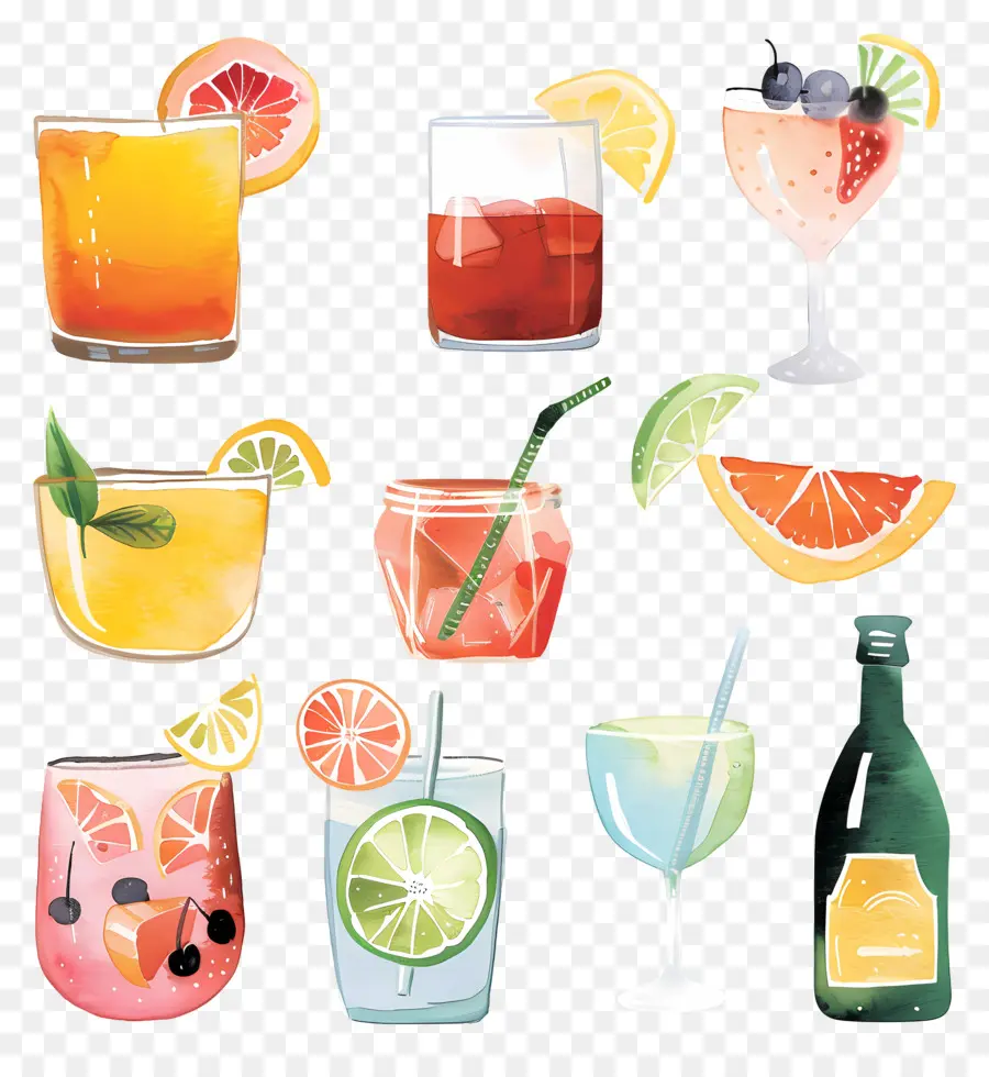 Boissons，Cocktails Vintage PNG