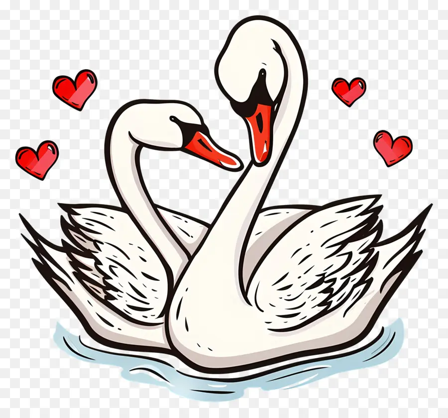 Cygne，Coeur PNG