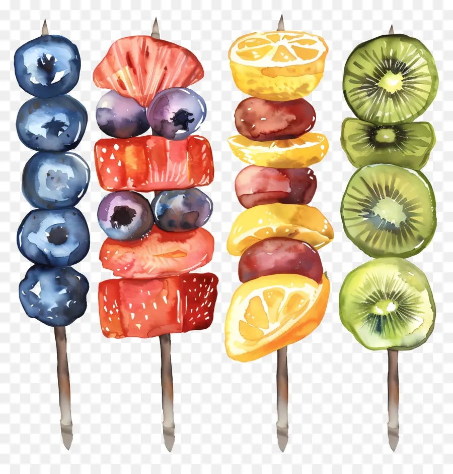 Brochettes De Fruits，Des Collations Saines PNG