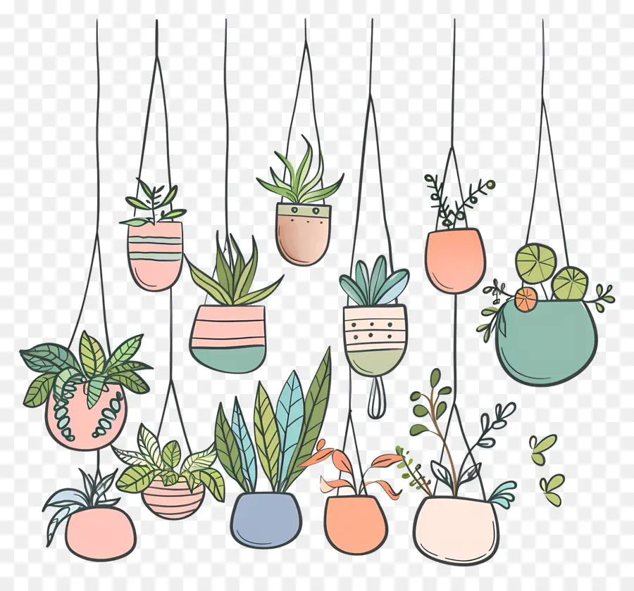 Plantes D'intérieur Suspendues，Les Plantes Suspendues PNG