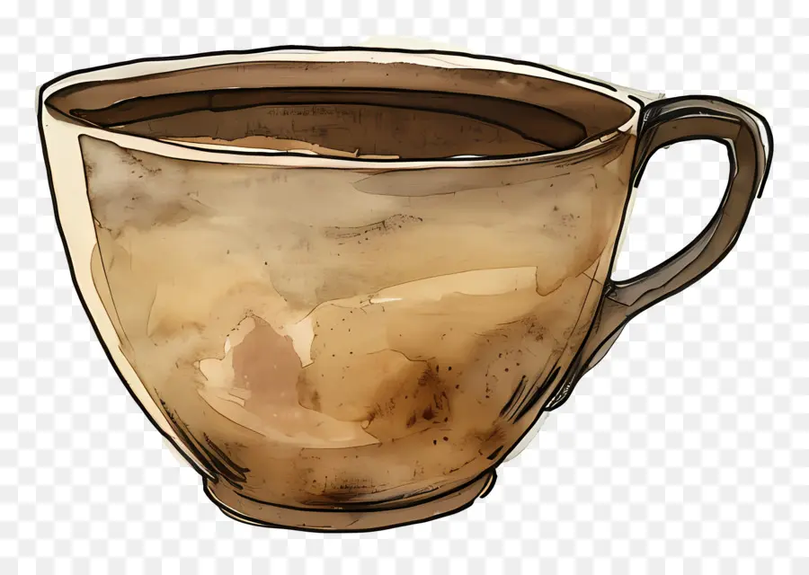 Tasse à Café，Brun Clair PNG