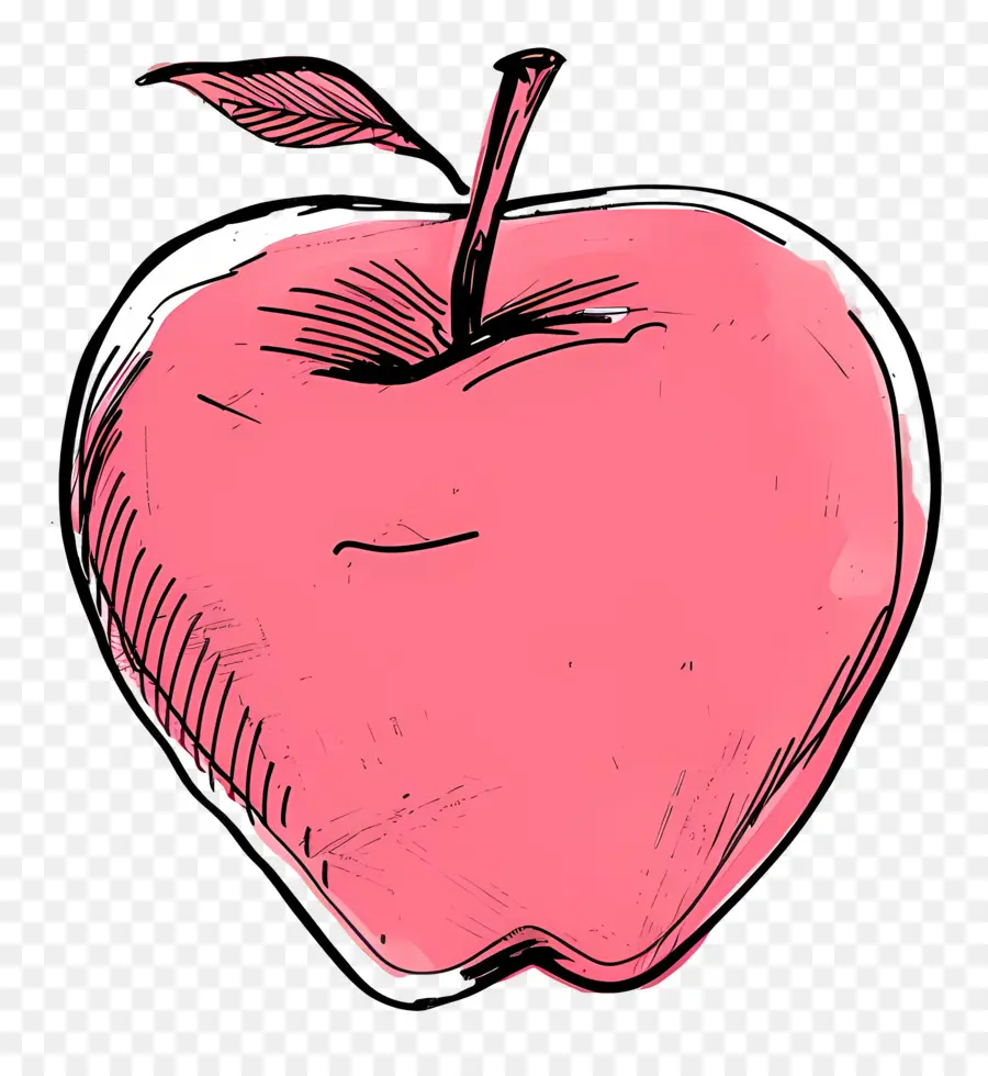 Dessin Animé Apple，Pomme Rouge PNG