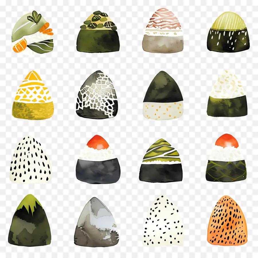 Onigiri，Peintures D'aquarelle PNG