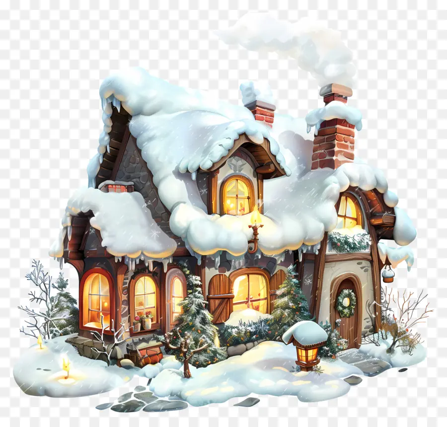 La Neige De L'hiver De La Maison，L'hiver PNG