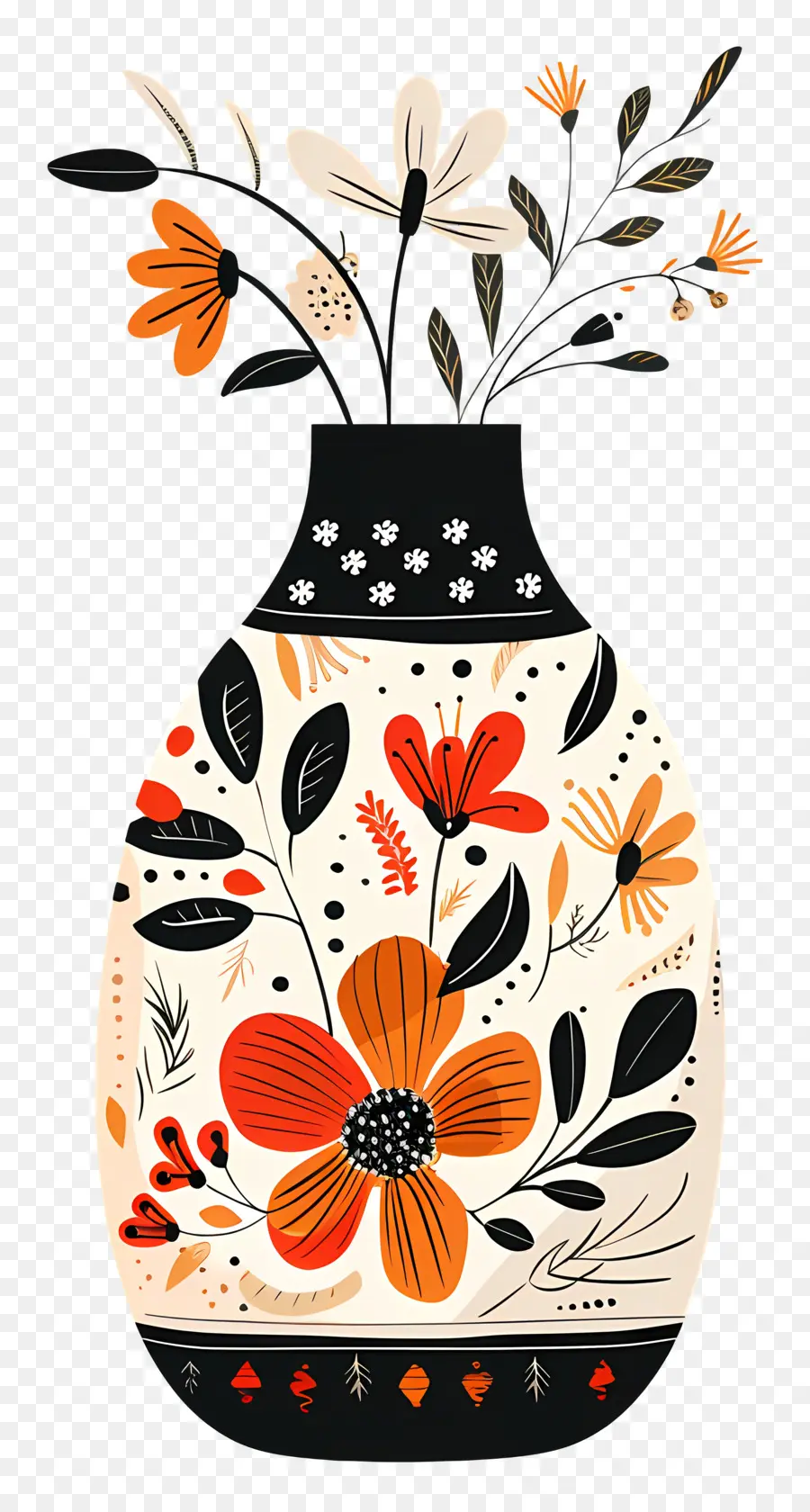 Vase Décoratif，Arrangement De Fleurs PNG