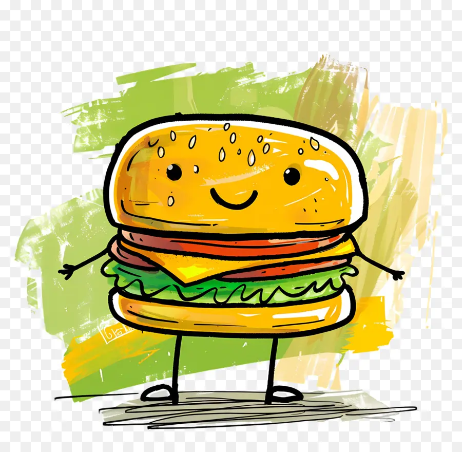 Dessin Animé Hamburger，Hamburger PNG