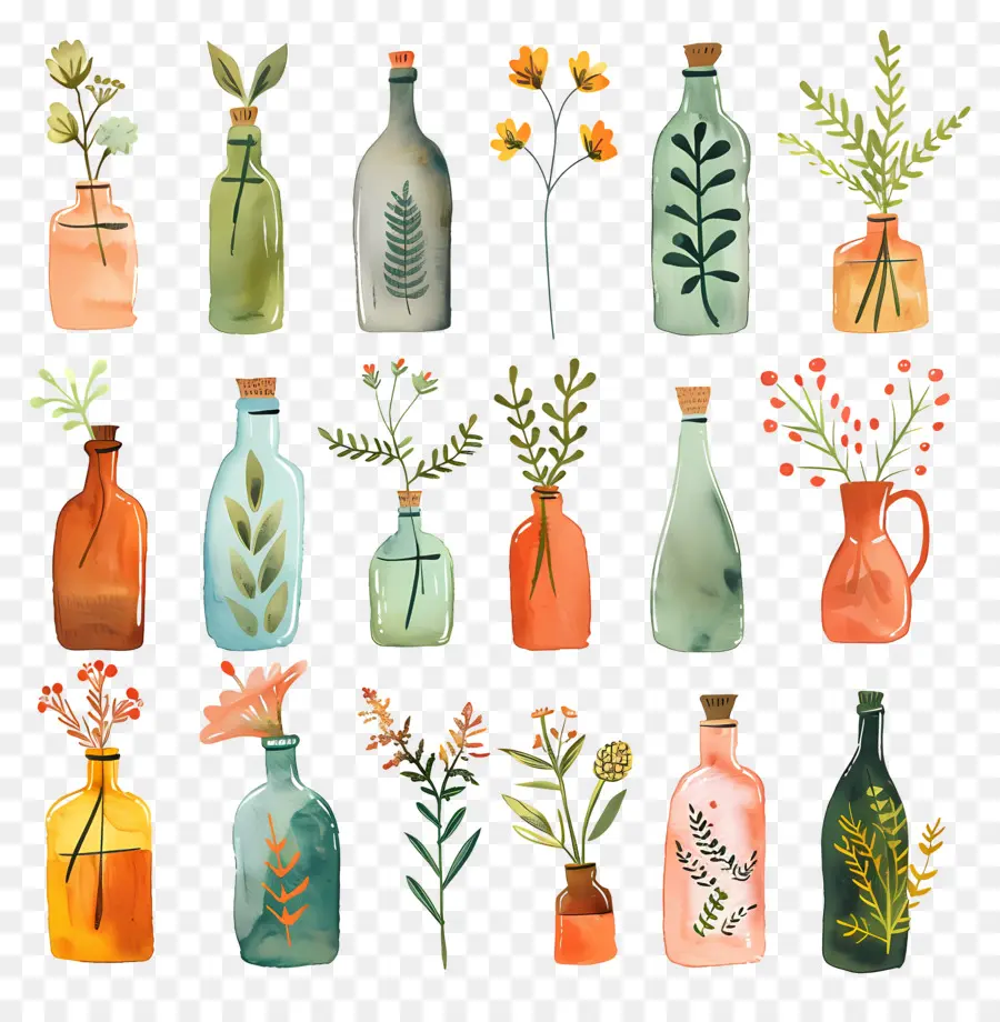 Bouteille，Vases PNG