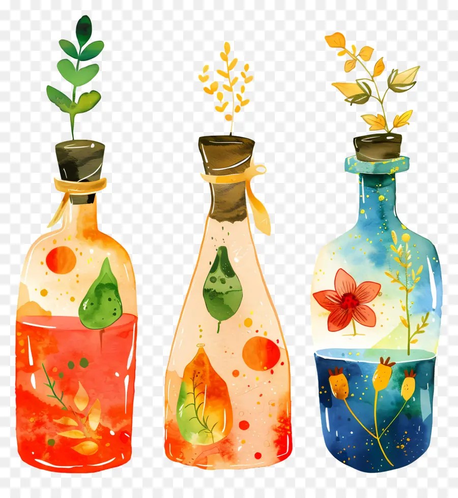 La Potion Magique，Peinture à L'aquarelle PNG