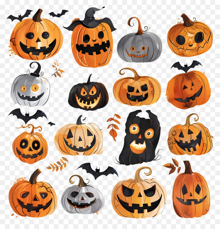 Jack O Lanterns，Citrouilles D'halloween PNG