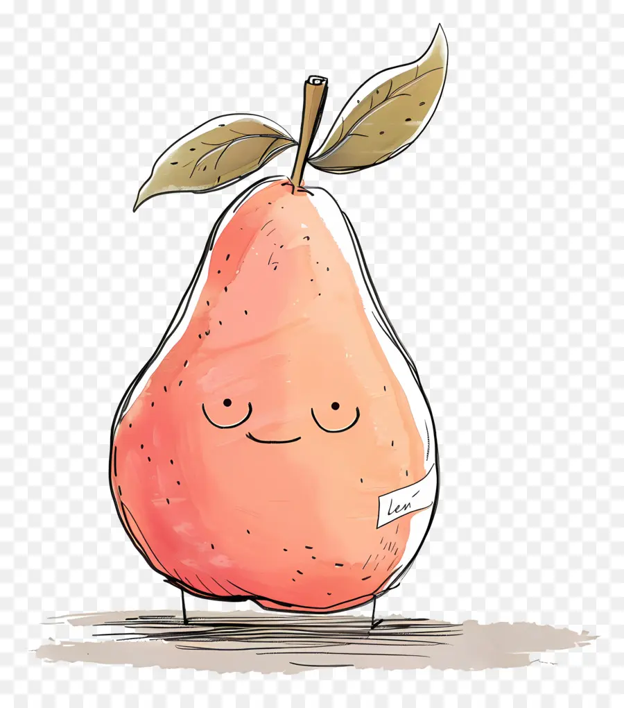 Dessin Animé De Poire，Illustration De Fruits Mignons PNG