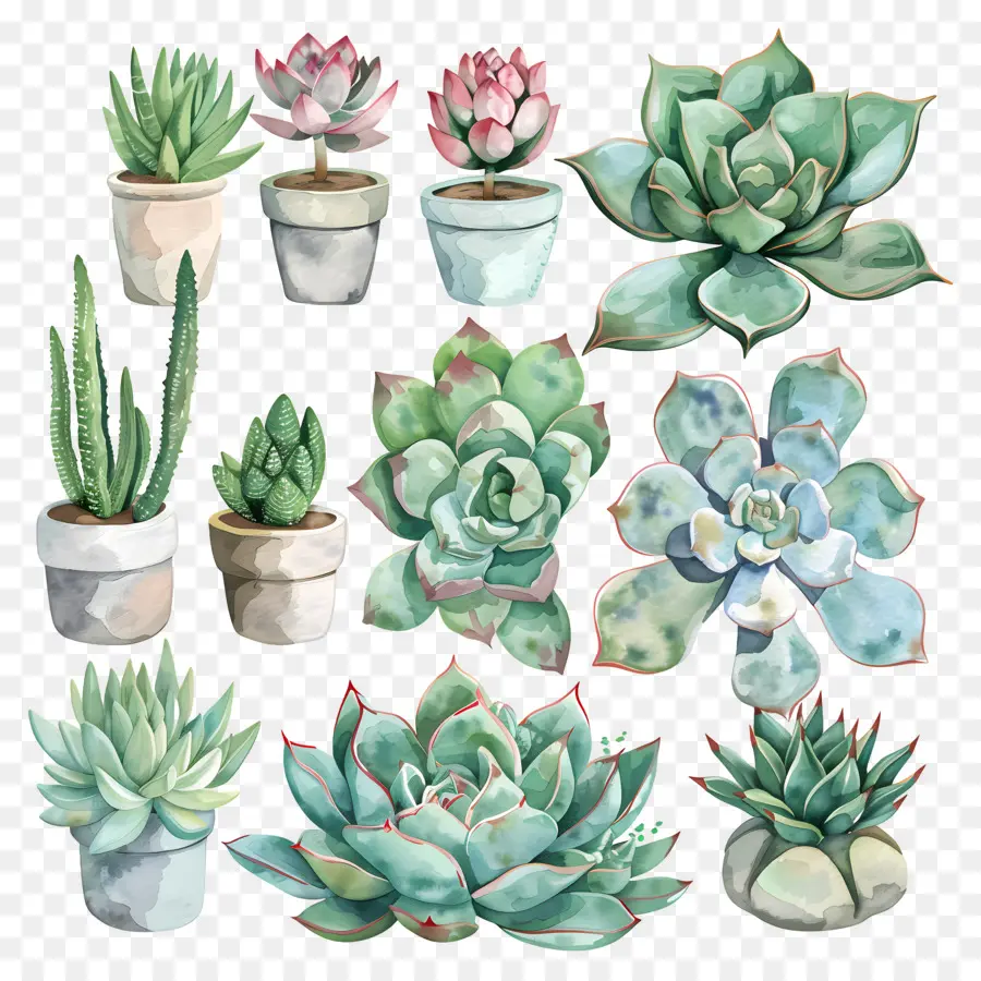 Plantes Succulentes，Cactus PNG