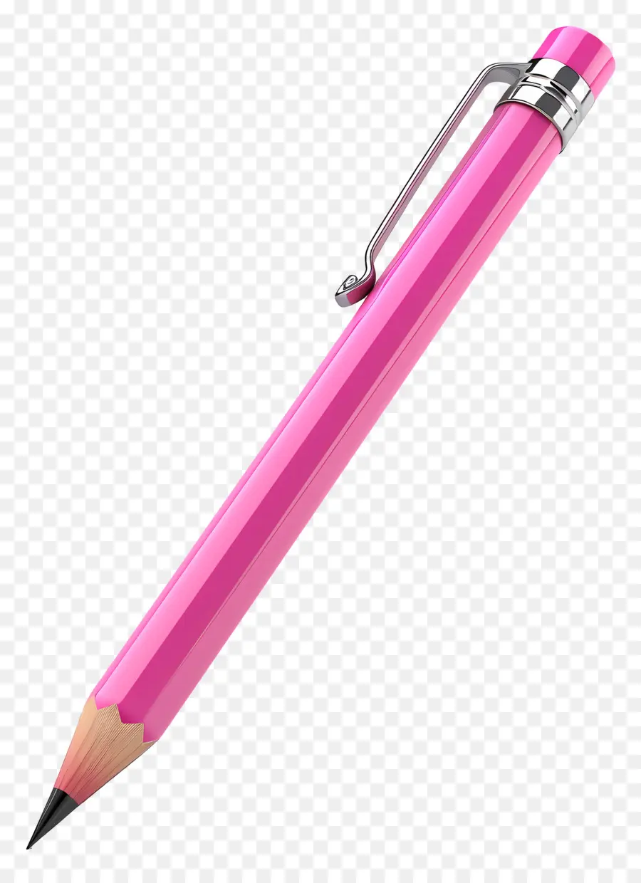 Crayon 3d，Crayon De Couleur Rose PNG