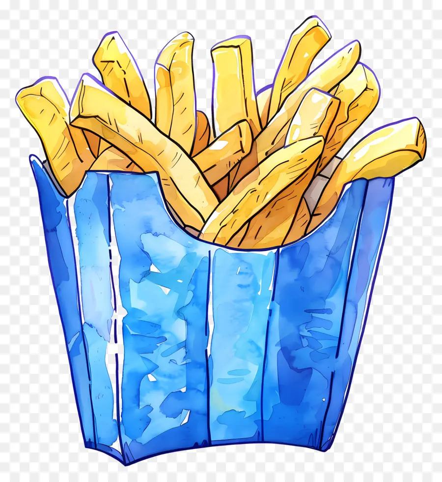 Frites，Bleu PNG