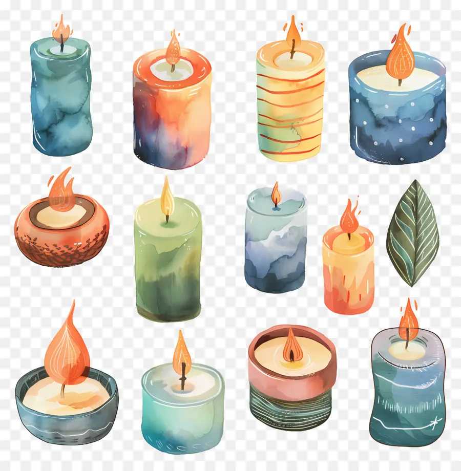 Bougies，Bougies Décoratives PNG