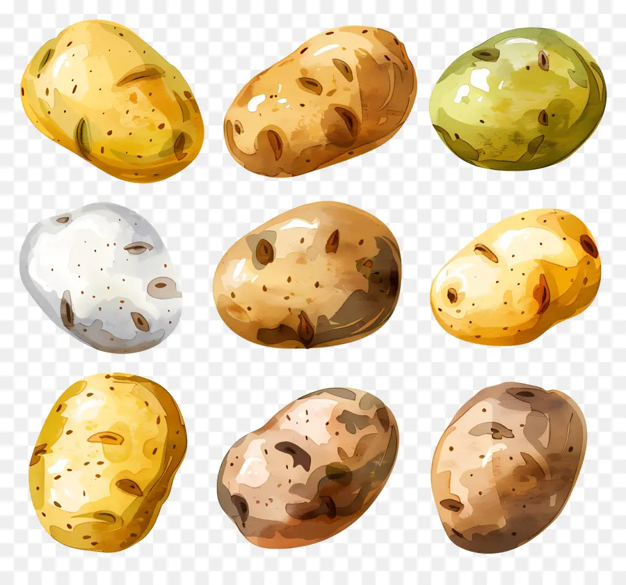 Pommes De Terre，Différentes Couleurs PNG