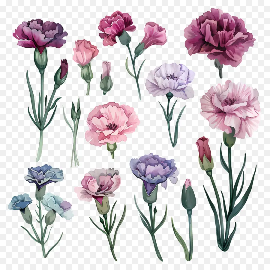 Oeillets，Fleurs PNG