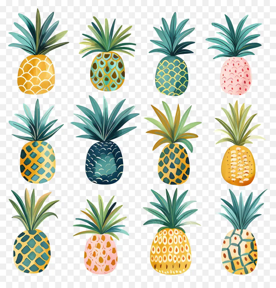 Ananas，De Couleur PNG