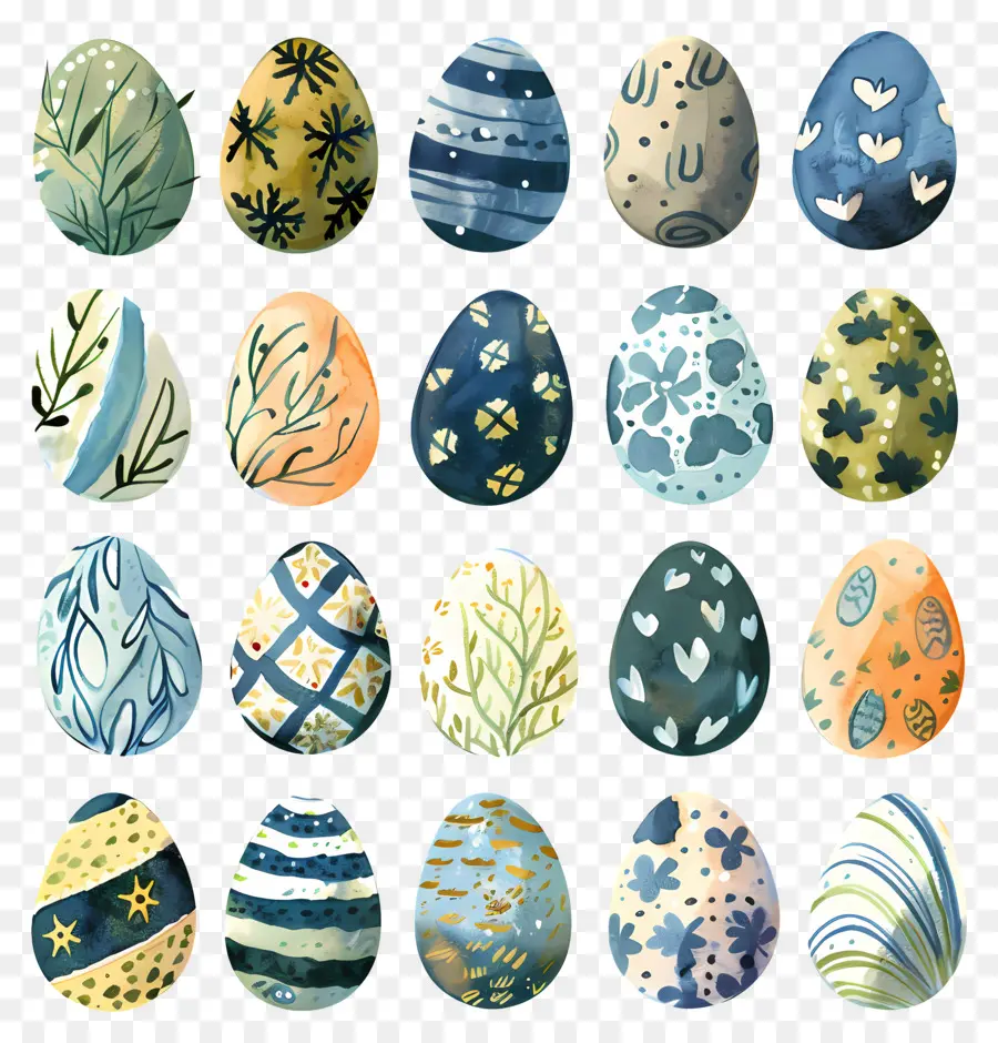 Oeufs De Pâques，Aquarelle PNG