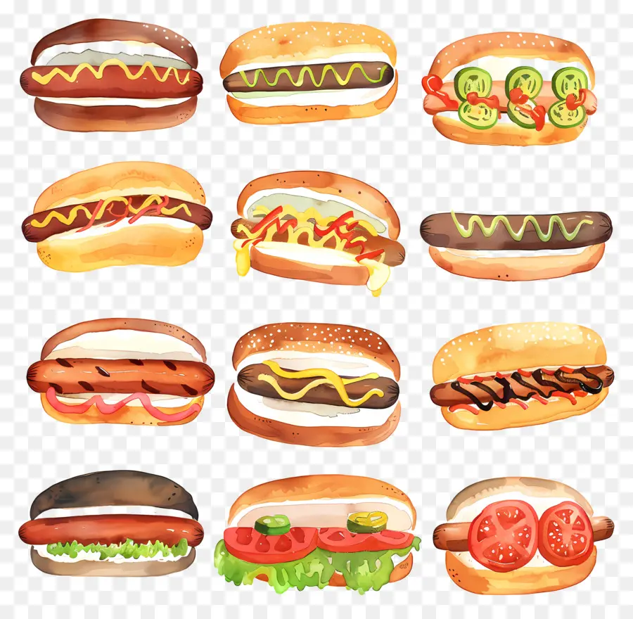 Les Hot Dogs，Fromage PNG