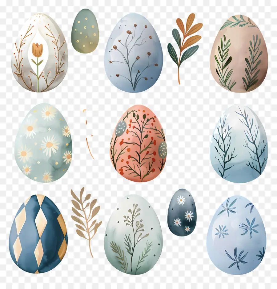 Oeufs De Pâques，Aquarelle PNG