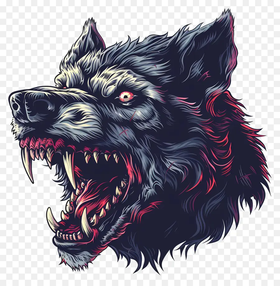 Tête De Loup Garou，Loup PNG