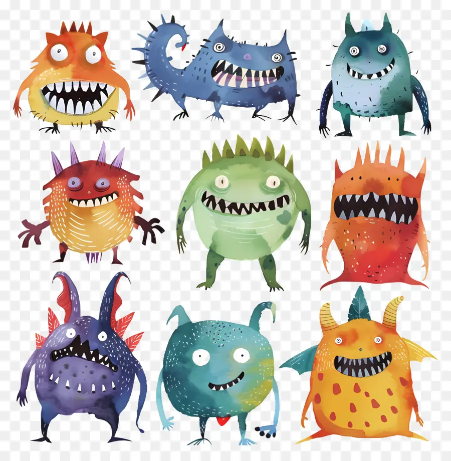 Monstre，Monstres Colorés PNG